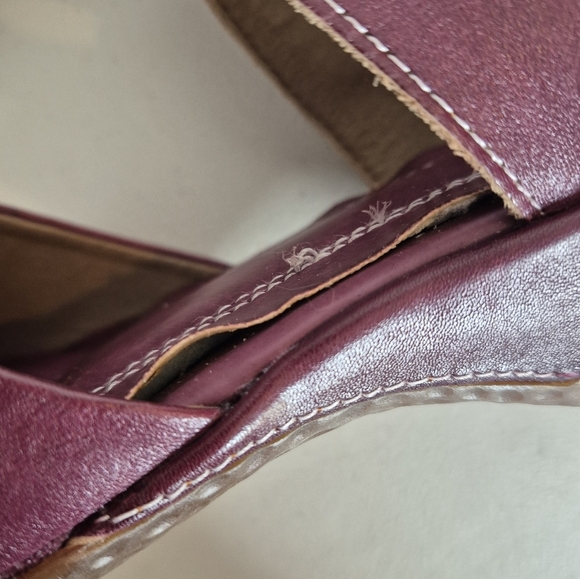 L'Artiste Spring Step GLOSS Wedge Heel Mary Jane Velcro Strap in Purple - Size 7 - Picture 14 of 16